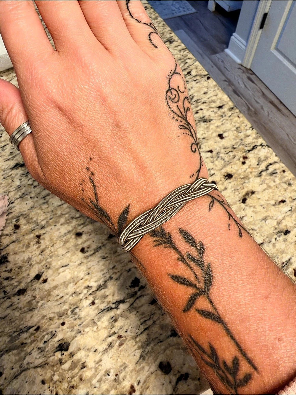 Guitar string wrap bracelet